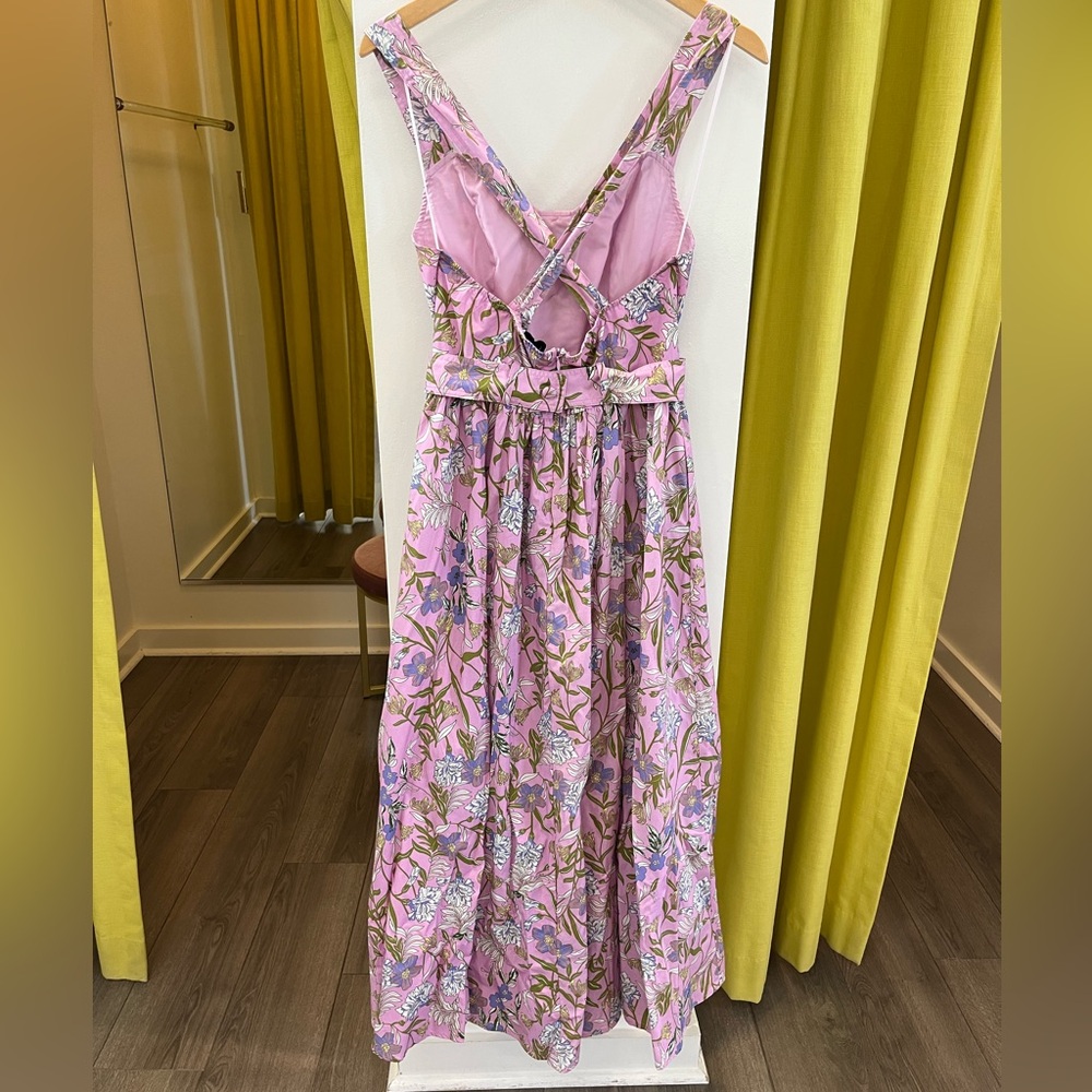 LILAC FLORAL PRINT MAXI DRESS - Picture 3 of 6
